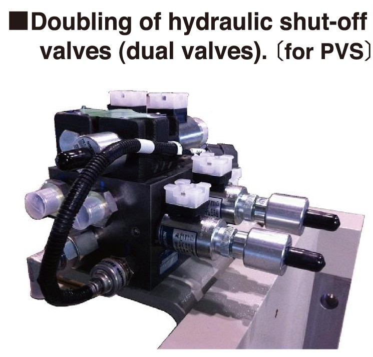 Doubling of hydraulic shut-off valves